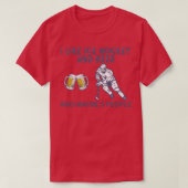 IK VIND HOCKEY EN BEER EN MISSCHIEN 3 MENSEN T T-SHIRT (Design voorkant)