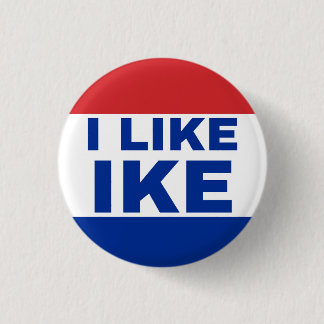 Ik vind Ike leuk. Authentieke '50s Campagne Winnaa Ronde Button 3,2 Cm