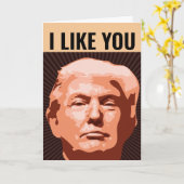 IK VIND JE DONALD TRUMP BIRTHDAY FUNNY CARD KAART (Gele Bloem)