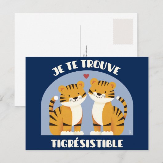 Ik vind je een beetje een tienerachtig, romantisch briefkaart (Voorkant / Achterkant)