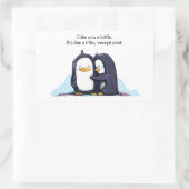 Ik vind je een beetje pinguïns leuk - Sticker! Rechthoekige Sticker (Tas)