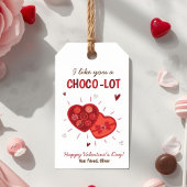 Ik vind je een Choco-lot Valentijns Cadeaubijschri Cadeaulabel