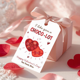 Ik vind je een Choco-lot Valentijns Cadeaubijschri Cadeaulabel