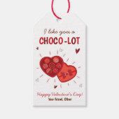 Ik vind je een Choco-lot Valentijns Cadeaubijschri Cadeaulabel (Voorkant)