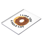 Ik vind je een heleboel leuk Funny Donut Pun Notitieboek (Linkerzijde)