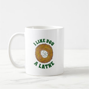 Ik vind je een Latke Potato Pancakes Hanukkah Food Koffiemok