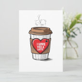 Ik vind je een latte aangepaste kaart (Staand voorkant)