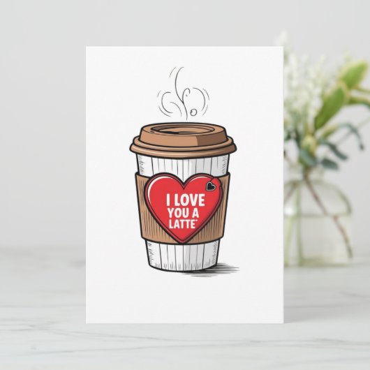 Ik vind je een latte aangepaste kaart (Staand voorkant)