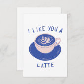 Ik vind je een Latte Coffee Kaart (Voorkant / Achterkant)