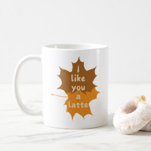 Ik vind je een latte Herfst Maple Leaves Autumn Gi Koffiemok