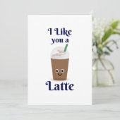 Ik vind je een Latte leuk. Deel de liefdeskaart Feestdagenkaart (Staand voorkant)