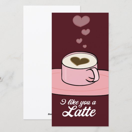 Ik vind je een Latte - Valentijn Feestdagenkaart (Voorkant / Achterkant)