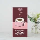 Ik vind je een Latte - Valentijn Feestdagenkaart (Staand voorkant)