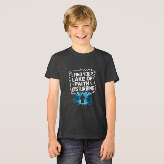 Ik vind je gebrek aan geloof verontrustend Tri-Blend shirt (Voorkant volledig)