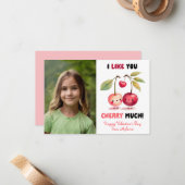 Ik vind je kers veel Klasfoto valentine Notitiekaartje (Voorkant / Achterkant in situ)