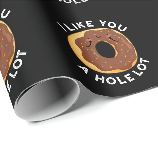 Ik vind je leuk als een hole partij Funny Donut Do Cadeaupapier (Rol Hoek)