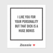Ik vind je leuk om je persoonlijkheid, maar... (aa sticker (Vel)