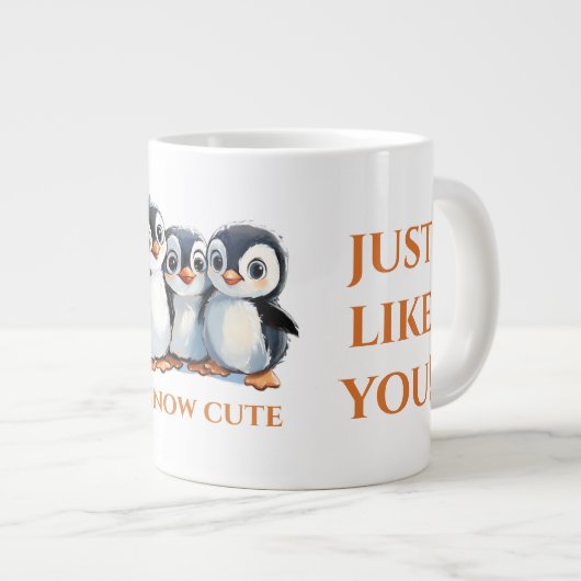 Ik vind je leuk, Penguins Lover Gift, Grote Koffiekop (Voorkant rechts)
