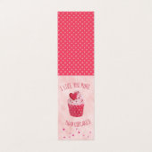 Ik vind je leuker dan cupcakes Valentijnsdag Label Visitekaartje (Buitenkant ongevouwen)