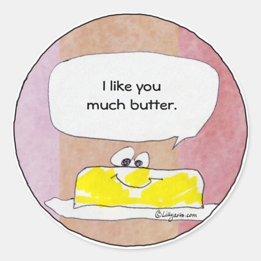 Ik vind je veel boter Sticker (Voorkant)