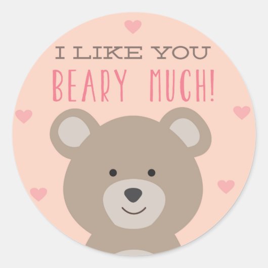 Ik vind je veel Valentijn Sticker leuk (Voorkant)
