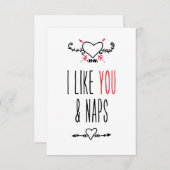 Ik vind jou en Naps leuk | aangepast bericht (Voorkant / Achterkant)