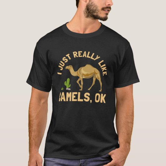 Ik vind kamelen gewoon echt leuk Ok Bultdag dier T-shirt (Voorkant)
