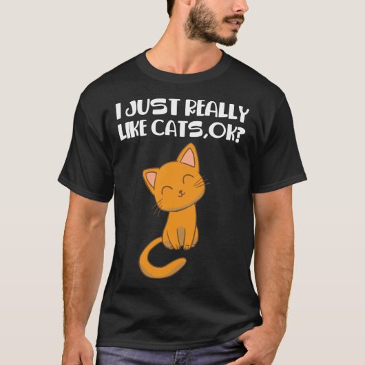 Ik vind katten echt leuk t-shirt (Voorkant)
