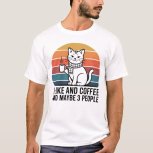 Ik vind katten en koffie leuk en misschien 3 mense t-shirt