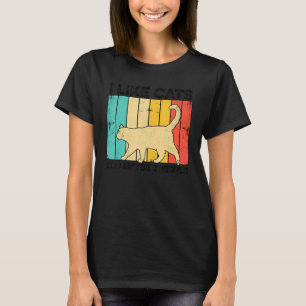 Ik vind katten leuk en misschien 3 mensen kat katt t-shirt