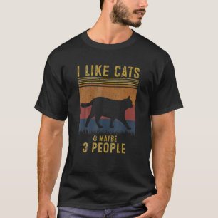 Ik vind katten leuk en misschien Kattenmens 3 T-shirt