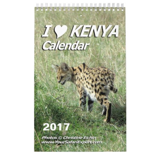 IK VIND KENIA-kalender (één pagina) Kalender (Hoes)