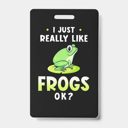 Ik vind kikkers echt leuk badge (Voorzijde)