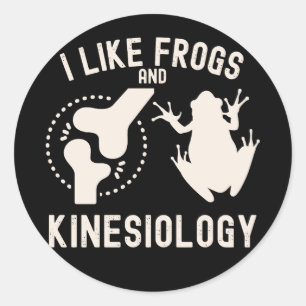 Ik vind kikkers en kinesitherapie leuk ronde sticker