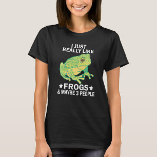 Ik vind kikkers gewoon echt leuk & Misschien 3 per T-shirt