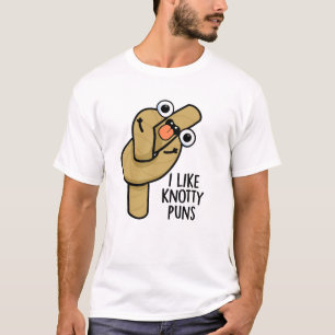 Ik vind knoestige woordgrappen leuk Grap over touw T-shirt