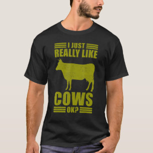 Ik vind koeien gewoon echt leuk Ok boerderijdier m T-shirt