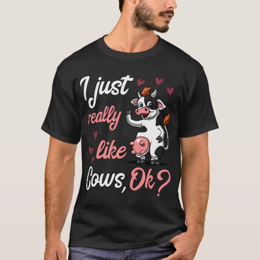 Ik vind koeien gewoon echt leuk t-shirt (Voorkant)