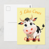 Ik vind koeien leuk Art Thunder_Cove Briefkaart (Voorkant / Achterkant)