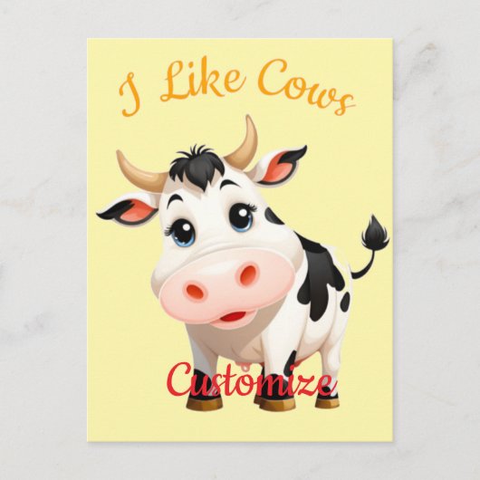 Ik vind koeien leuk Art Thunder_Cove Briefkaart (Voorkant)