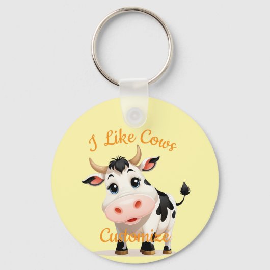 Ik vind koeien leuk Art Thunder_Cove Sleutelhanger (Voorkant)