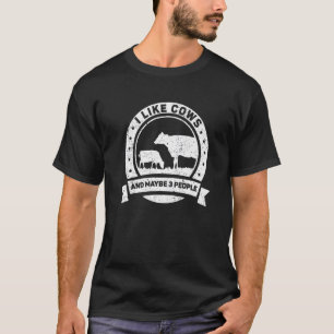 Ik vind koeien leuk en misschien boeren 3 mensen k t-shirt