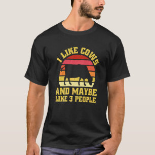 Ik vind koeien leuk en misschien wel 3 mensen plui t-shirt