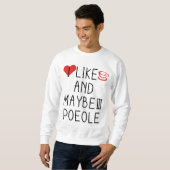 IK VIND KOFFIE EN MISSCHIEN 3 MENSEN TRUI (Voorkant volledig)