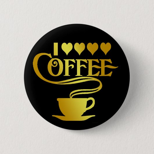 IK VIND KOFFIE VEEL RONDE BUTTON 5,7 CM (Voorkant)