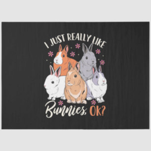 Ik vind konijnen echt leuk tissuepapier