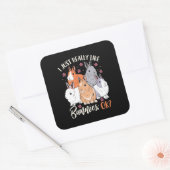 Ik vind konijnen echt leuk vierkante sticker (Envelop)