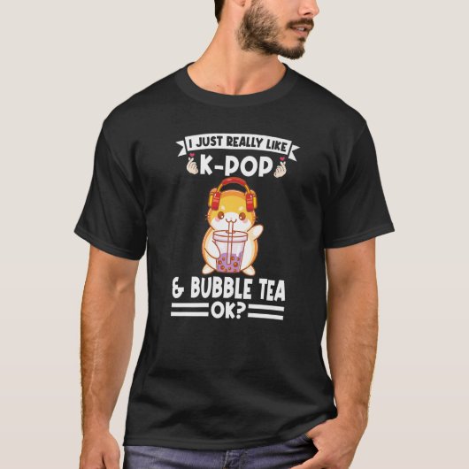 Ik vind kpop en bubble tea echt leuk ok Bubble tea T-shirt (Voorkant)