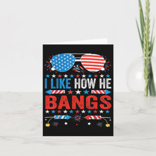Ik vind leuk hoe hij grappige vuurwerk knalt 4 jul kaart