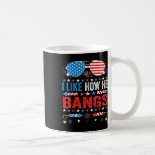 Ik vind leuk hoe hij grappige vuurwerk knalt 4 jul koffiemok